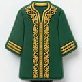 Pin's Djellaba Vert Sapin & Doré